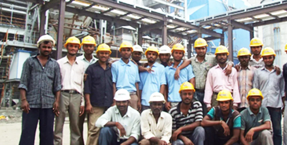 Premier engineering and site team at an industrial project